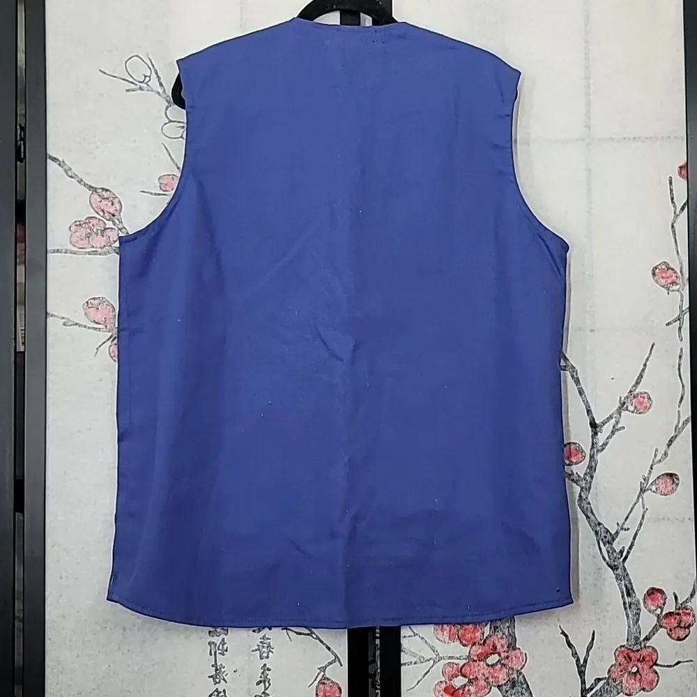 Uskees #3036 Drill Zip-Up Vest in Ultra Blue Size Large